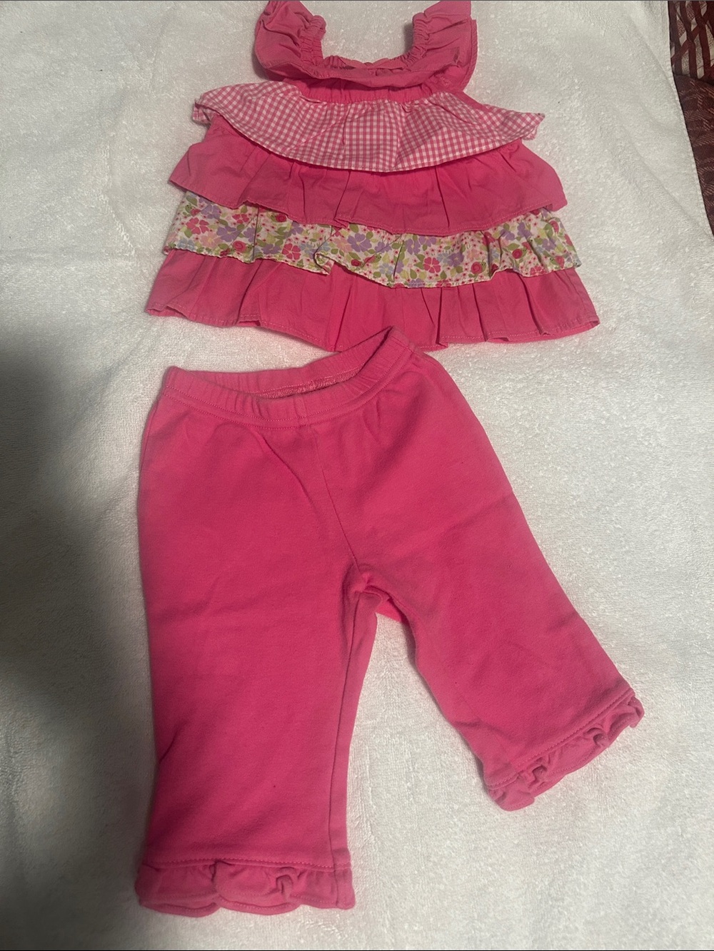 Gymboree Pink Ruffle Tank & Pants Matching Set